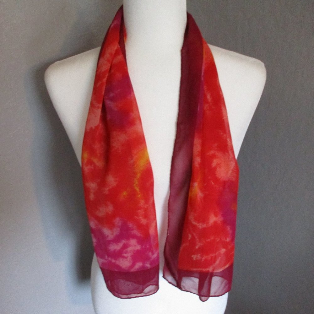**2/12$** Summer sunset oblong scarf